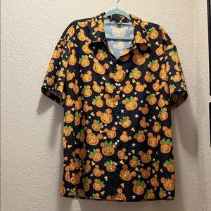 Disney, Unisex Halloween Pumpkin Button Down, Sizes 2X & 3X available